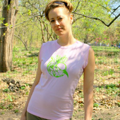 Image of EcoPatterns Pink Sleeveless Biker Tank