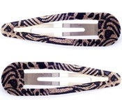 Image of Glitter Animal Print Hair Clips