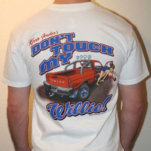 Image of White Don't Touch My Willie Men's T-Shirt / SMALL ONLY
