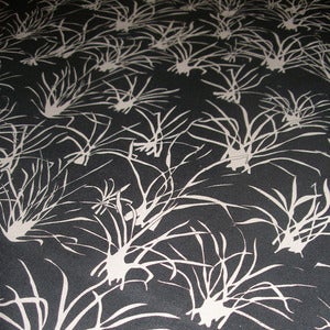 Image of Tussock hemp/organic cotton fabric on coal