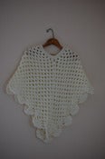 Image of Vintage Handmade Ivory Shawl