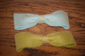 Image of Green and Blue Bow Pins