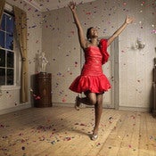 Image of Red PromDress Vtg 676Kr
