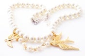 Image of Gold Swallows Pearl Necklace
