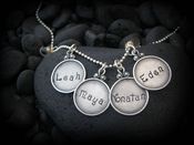Image of Every Disc Has A Story - FOUR discs -- Personalized your necklace for MOTHER'S DAY
