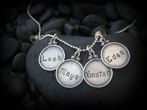 Image of Every Disc Has A Story - FOUR discs -- Personalized your necklace for MOTHER'S DAY