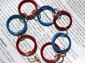 Image of Red and Blue Circle Bracelet