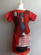 Image of Silk Dress with Wool Felting. AT1061