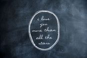 Image of dotted garland & all the stars cursive