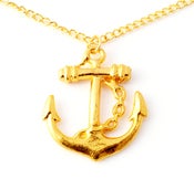 Image of Anchor Necklace - Gold Silver
