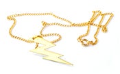 Image of Small Gold Lightning Bolt Necklace