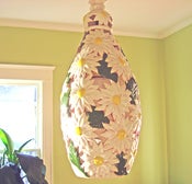 Image of Floral Ceramic Pendant Lamp {Vintage}