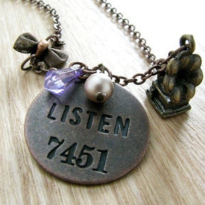 Image of listening to jazz necklace