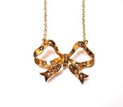 Image of Diamond bow necklace 
