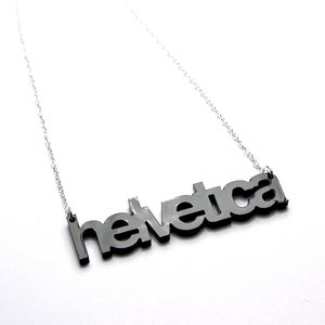 Image of helvetica necklace