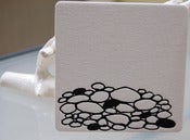 Image of on the rocks, letterpress coasters, set of 8