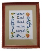 Image of Don't Bleed On The Carpet E-Pattern from Radical Cross Stitch