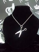 Image of Scissors Necklace w/Swarovski Crystals