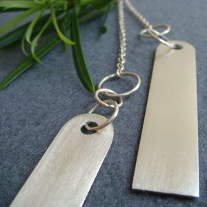 Image of modern tag necklace