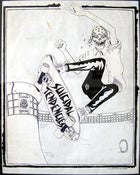 Image of Suicidal Skater by Lance Mountain - Original 1983 Drawing