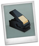 Image of Standard paper embosser with a custom design embossing plate