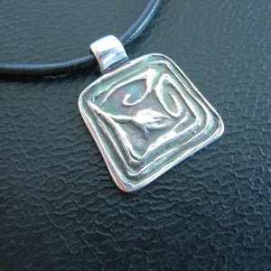 Image of PMC Necklace - Rosebud Pure Silver PMC Pendant