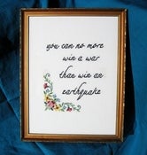 Image of  You Can No More Win a War E-Pattern from Radical Cross Stitch