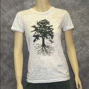Image of Ladies- White Roots Burnout Tee- 1011