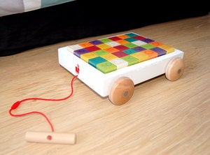 Image of Chariot cubes en bois de Janod
