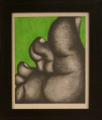 Image of Framed Original Drawing 'The Foot'
