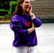 Image of TBBBC Women's Harmony Crewneck in Purple