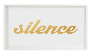 Image of 'Silence Is Golden' Screen Print with Diamond Dust