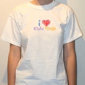 Image of White I Love Kevin Fowler Kid's T-Shirt