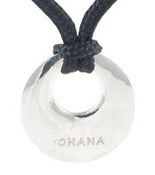 Image of He`e Nalu Sterling Silver Circle OHANA (FAMILY) Pendent with Sterling Silver Toggle