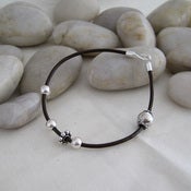 Image of Leather Beaded Bracelet