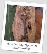 Image of extra long "key to my heart" necklace