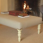 Image of Large Magazine Stool - Chelsea Check Corn with Lemon Tree Legs