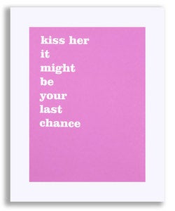 'Kiss Her' Screen Print Image of 'Kiss Her' Screen Print