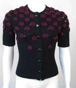 Image of Reversible Bubble Small Cardigan - Black and Red