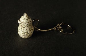 Image of silver spotty key chain
