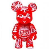 Image of 2.5" Qee Paper Cut Bear - Red