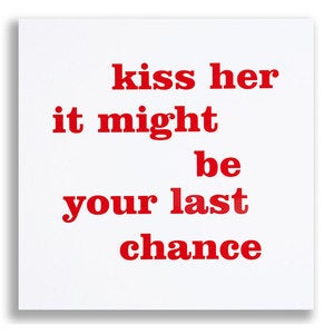 'Kiss Her' (square) Screen Print Image of 'Kiss Her' (square) Screen Print