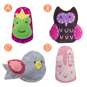 Little Girl Hair Clips  6-clips, prince, frog, owl, bird, bunny, hair, accessories