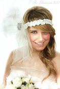 Image of 1920s Inspired Net and Ribbon Bridal Headband