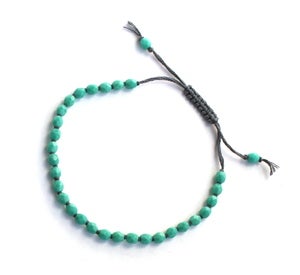 Image of Hand Knotted Czech Glass Bead Bracelet (Teal)