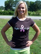 Image of Fight Like A Girl! Sheer Jersey Longer-Length 2-in-1 T-Shirt