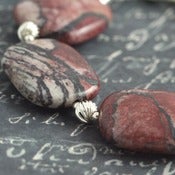 Image of Red Picture Jasper Chunky Bracelet f09b001