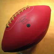 Image of Big Red LEATHER HEAD football.