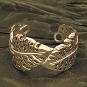 Image of Paradisus Sterling Silver Monstera Cuff Bracelet