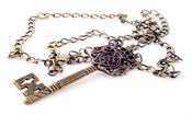Image of Alice in Wonderland Bronze Key Necklace 